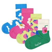 Happy Socks Kinder Socken unisex, 4er Pack - Geschenkbox, Bio-Baumwolle, Farbmix