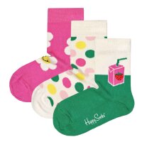 Happy Socks Kinder Socken unisex, 3er Pack - Bio-Baumwolle, Farbmix