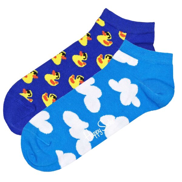 Happy Socks Unisex Sneaker-Socken, 2er Pack - Low Socks, Farbmix