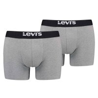 Levis Mens Solid Basic Boxer Brief Organic, Pack of 2, Boxer Shorts, Logo Waistband