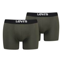 Levis Mens Solid Basic Boxer Brief Organic, Pack of 2, Boxer Shorts, Logo Waistband