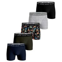 BJÖRN BORG Mens Boxer Shorts, 5 Pack - Underwear, Underpants, Cotton, Logo Waistband, Pattern, Solid Color