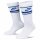 NIKE Unisex 3er Pack Sportsocken - Everyday Essential Stripe, einfarbig Weiß/Blau 42-46