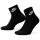 NIKE Unisex Quarter Socks, 3-Pack - Everyday Essential Stripe, Sports Socks, Logo, solid color Black 46-50 (UK 11-14.5)