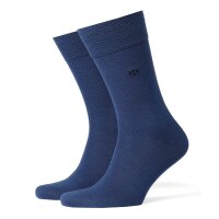 Burlington Herren Socken LEEDS - Schurwolle, Logo, Uni, One Size, 40-46
