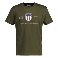 GANT Mens T-Shirt - REGULAR ARCHIVE SHIELD, round neck, short sleeve, cotton, print