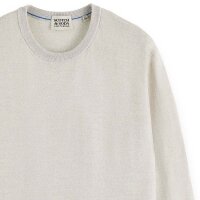 SCOTCH&SODA Herren Strickpullover - Essentials Crewneck, Merinowolle, Rundhals, einfarbig Creme S