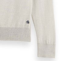 SCOTCH&SODA Herren Strickpullover - Essentials Crewneck, Merinowolle, Rundhals, einfarbig Creme S
