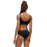 HUGO Damen Slips, 3er Pack - Brief Stripe, Unterwäsche, Baumwolle, Logo, einfarbig Schwarz/Weiß L