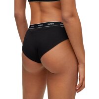 HUGO Damen Slips, 3er Pack - Brief Stripe, Unterwäsche, Baumwolle, Logo, einfarbig Schwarz/Weiß L
