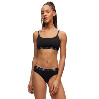 HUGO Ladies Briefs, 3 Pack - Brief Stripe, Underwear, Cotton, Logo, Solid Color Black/White XS (X-Small)