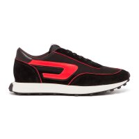DIESEL Herren Sneaker - S-RACER LC, Schnür-Schuhe, Leder Schwarz/Rot EUR 45