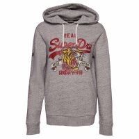 Superdry Herren Hoodie - VINTAGE NARRATIVE HOOD, Baumwollmischung, Kapuze, Print, einfarbig