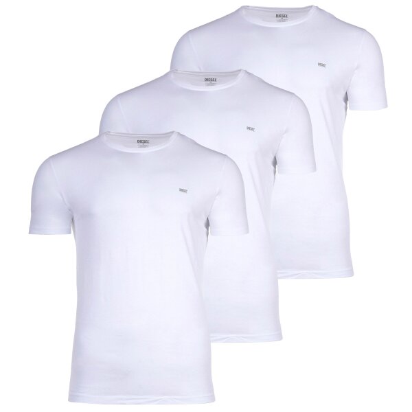 DIESEL Herren T-Shirt , 3er Pack - UMTEE-JAKETHREEPACK, Rundhals, Kurzarm, einfarbig Weiß 2XL