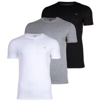 DIESEL Herren T-Shirt , 3er Pack - UMTEE-JAKETHREEPACK, Rundhals, Kurzarm, einfarbig Schwarz/Grau/Weiß 2XL