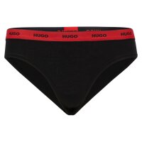 HUGO ladies briefs, 3-pack - TRIPLET BRIEF STRIPE, Cotton Stretch, Logo, uni Black/Red S (Small)