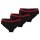 HUGO Damen Slips, 3er Pack - TRIPLET BRIEF STRIPE, Cotton Stretch, Logo, uni Schwarz/Rot S