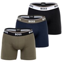 BOSS Mens Boxer Shorts, 3-Pack - Power, Underwear, Underpants, Logo Waistband, solid color