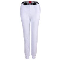 HUGO Damen Jogginghose - Sporty Logo Pants, Loungewear, Logo-Bund, lang, uni Weiß S