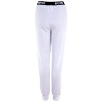 HUGO Ladies Sweatpants - Sporty Logo Pants, Loungewear, Logo Waistband, Long, Plain White L (Large)