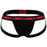 HUGO Herren Jockstrap, 3er Pack - TRIPLET PLANET, Cotton Stretch, Logo Schwarz XL