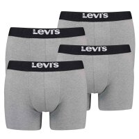 Levis Mens Solid Basic Boxer Brief Organic, Pack of 2, Boxer Shorts, Logo Waistband Grey Melange 2XL