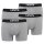Levis Mens Solid Basic Boxer Brief Organic, Pack of 2, Boxer Shorts, Logo Waistband Grey Melange 2XL