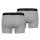 Levis Mens Solid Basic Boxer Brief Organic, Pack of 2, Boxer Shorts, Logo Waistband Grey Melange 2XL