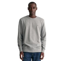 GANT Herren Sweatshirt - REGULAR SHIELD C-NECK SWEAT, Rundhals, Baumwoll-Mix Grau 3XL