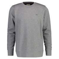 GANT Mens Sweatshirt - REGULAR SHIELD C-NECK SWEAT, round neck, cotton mix Grey 3XL (XXX-Large)