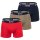 BOSS Mens Trunks, 3-Pack - Power, Underwear, Underpants, Cotton Blend, Logo, solid color