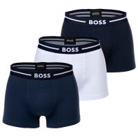 BOSS Mens Trunks, 3-Pack - Bold, Underwear, Underpants, Cotton Blend, Logo, solid color