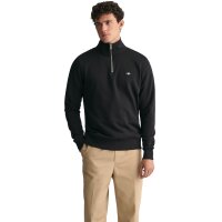 GANT Mens Sweatshirt - REGULAR SHIELD HALF ZIP SWEAT, zip collar, logo Black XL (X-Large)