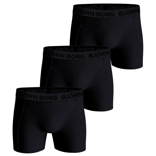 BJÖRN BORG Herren Boxershorts 3er Pack - Cotton Stretch Boxer, Logobund