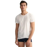 GANT Herren T-Shirt, 2er Pack - C-NECK T-SHIRT 2-PACK, Rundhals, kurzarm, Cotton Weiß S