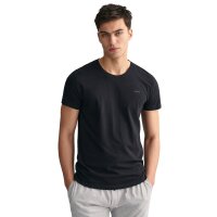 GANT Herren T-Shirt, 2er Pack - C-NECK T-SHIRT 2-PACK, Rundhals, kurzarm, Cotton Schwarz/Weiß 2XL