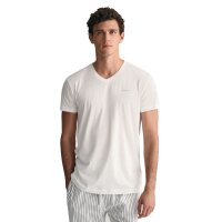 GANT Mens T-shirt, 2-pack - V-NECK T-SHIRT 2-PACK, short-sleeved, Cotton White S (Small)