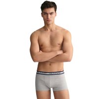 GANT Mens Boxer Shorts, 3-pack - Trunks, Cotton Stretch, solid colour Grey S (Small)