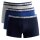 GANT Herren Boxer Shorts, 3er Pack - BASIC TRUNKS 3-PACK, Cotton Stretch, uni Grau S