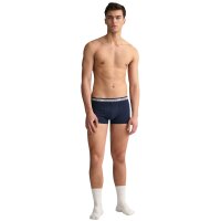 GANT Herren Boxer Shorts, 3er Pack - BASIC TRUNKS 3-PACK, Cotton Stretch, uni Blau S