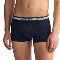GANT Herren Boxer Shorts, 3er Pack - BASIC TRUNKS 3-PACK, Cotton Stretch, uni Blau S