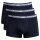 GANT Herren Boxer Shorts, 3er Pack - BASIC TRUNKS 3-PACK, Cotton Stretch, uni Blau S