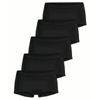 BJÖRN BORG Damen Minishorts 5er Pack - Core Minishorts, Baumwolle, einfarbig Schwarz XL