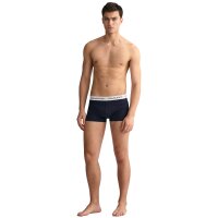 GANT Herren Boxershorts, 3er Pack - Trunks, Cotton Stretch, Logo, einfarbig Mehrfarbig S