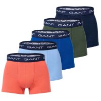GANT Mens Boxer Shorts, 5-pack - Basic Trunks, Cotton Stretch, Logo, uni