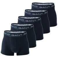GANT Mens Boxer Shorts, 5-pack - Basic Trunks, Cotton Stretch, Logo, uni Blue M (Medium)