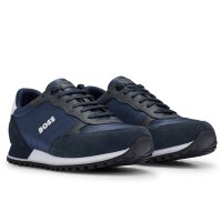 BOSS Mens Sneaker - Parkour-L Runn ny, Sneaker, Polyester, Logo, Lacing Dark blue EUR 43 (UK 9)