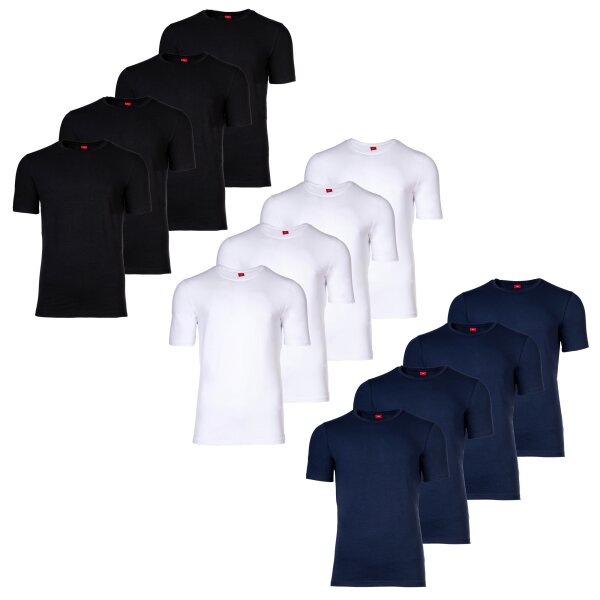 s.Oliver mens t-shirt, 2-pack - basic, round neck, solid color