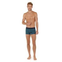 HOM Mens Boxer Briefs - Boxer Briefs HO1 Andy, cotton modal stretch, patterned Blue S (Small)