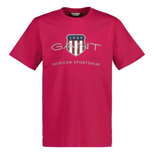 GANT Kinder T-Shirt - ARCHIVE SHIELD, Kurzarm, Rundhals, Baumwolle, uni